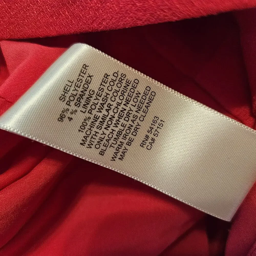 NWOT Eliza J Jumpsuit Hot Pink Faux Wrap Crop Wide Leg Sz 2 - Picture 14 of 16